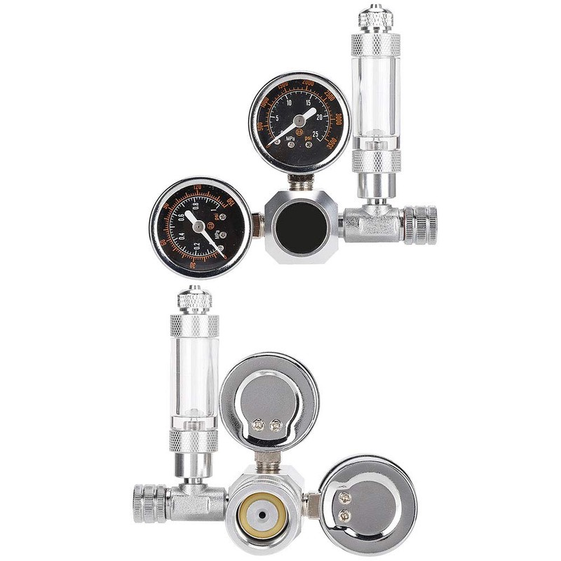 QANYEGN CO2 Regulator, Stainless Steel, Aluminum Alloy Accessories, Dual Gauge