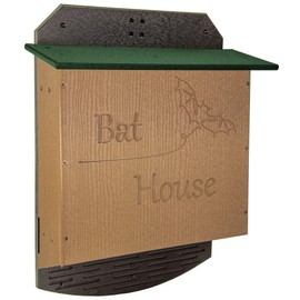 JCs Wildlife Poly Lumber Large Triple Chamber Bat House - Holds up to 300 Bats, Easy for Bats to Land and Roost - Outdoor Bat Shelter - Weather Resistant Material