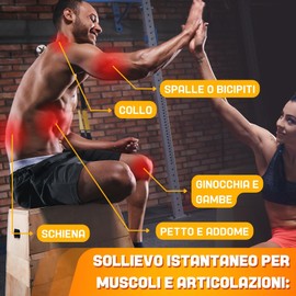 Gel Active 100 - Muscle & Joint Gel with Arnica, Menthol, Boswellia & Hyaluronic Acid - Extra Strong, Cooling & Natural - 600 ml XXL Format - Made in Italy