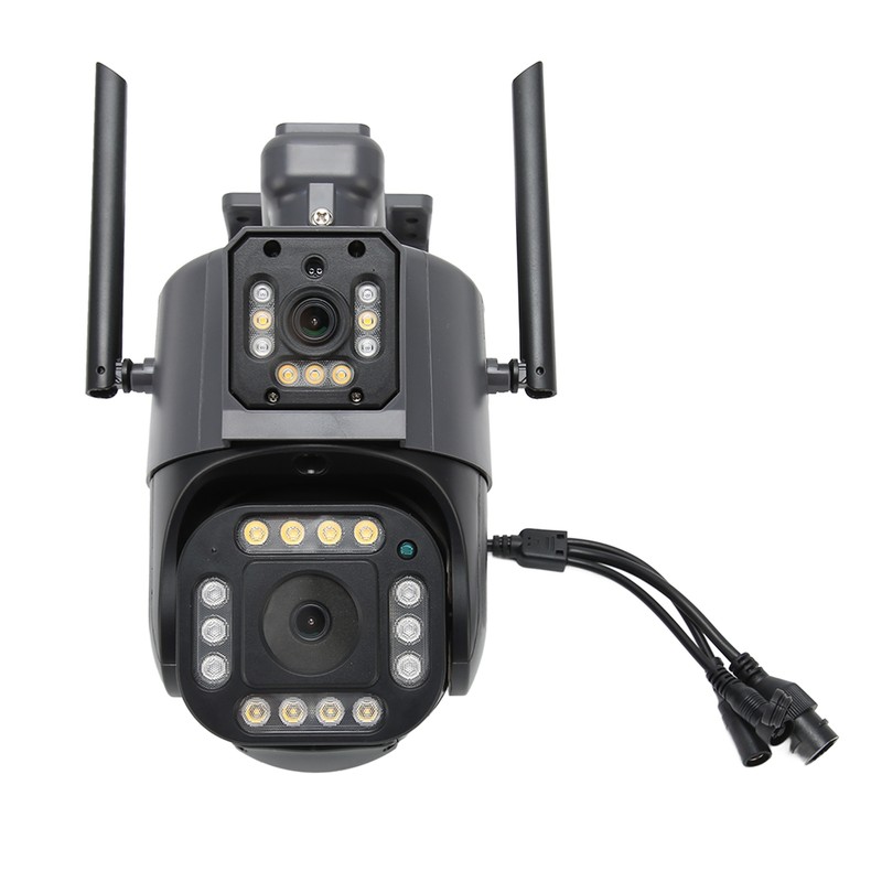 Smart Outdoor Camera 4MP Wireless Three Lens Remote Monitor Auto