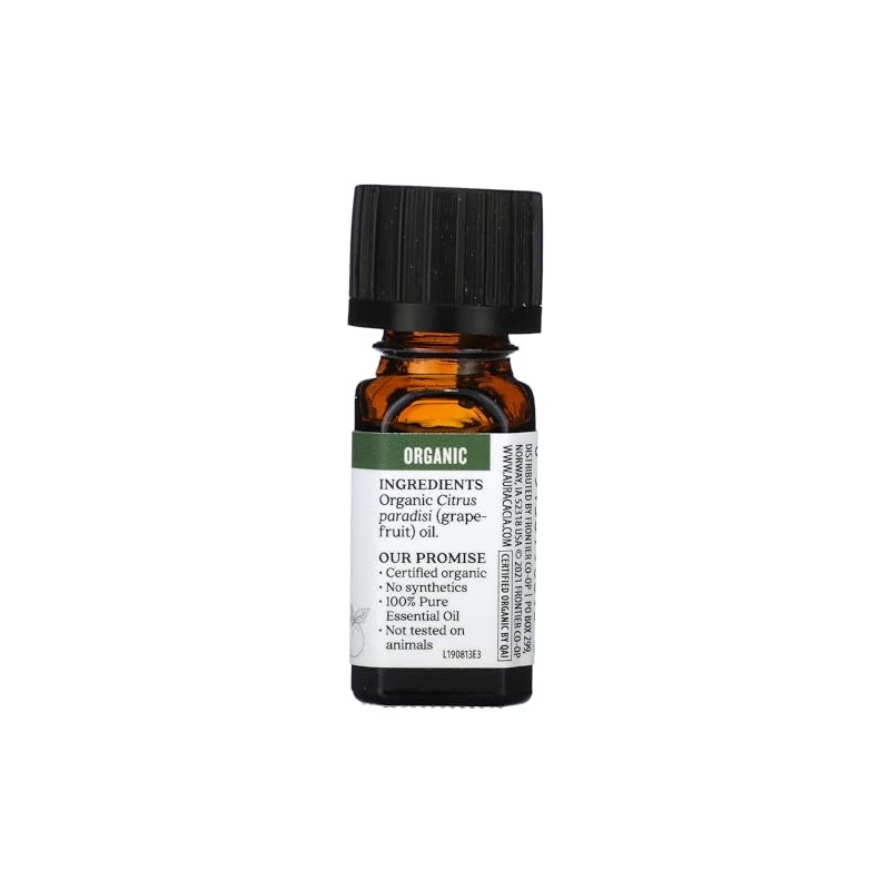 Aura Cacia 100% Pure Grapefruit Essential Oil | Certified Organic,