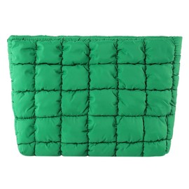 HICARRY Puffy Quilted Makeup Bag Cosmetic Bags Travel Cute Puffer Solid Toiletry Organizer Pouch Storage Clutch for Women