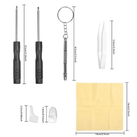 Small Screws, Eyeglass Screws, 500 Pieces, Eyeglass Repair Kit, Machine Screw Set, Washers, Nose Pads, Tweezers, Multi Mini Screwdriver, Comes in Small Divided Case, Stainless Steel, Computer Screws &