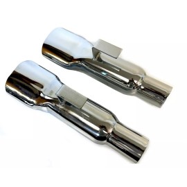 Dale's Cuda Shop - DCS Fits 1968-1974 B-Body Plymouth Road Runner GTX Mopar Chrome Exhaust Tips Pair