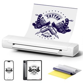 Zoolion Bluetooth Tattoo Stencil Printer, Tattoo Printer for Skin, M08F Tattoo Printer Copier with 10Pcs Transfer Paper, Thermal Printer Tattoo Support Phone&Tablet&PC, Stencil Machine for Tattooing