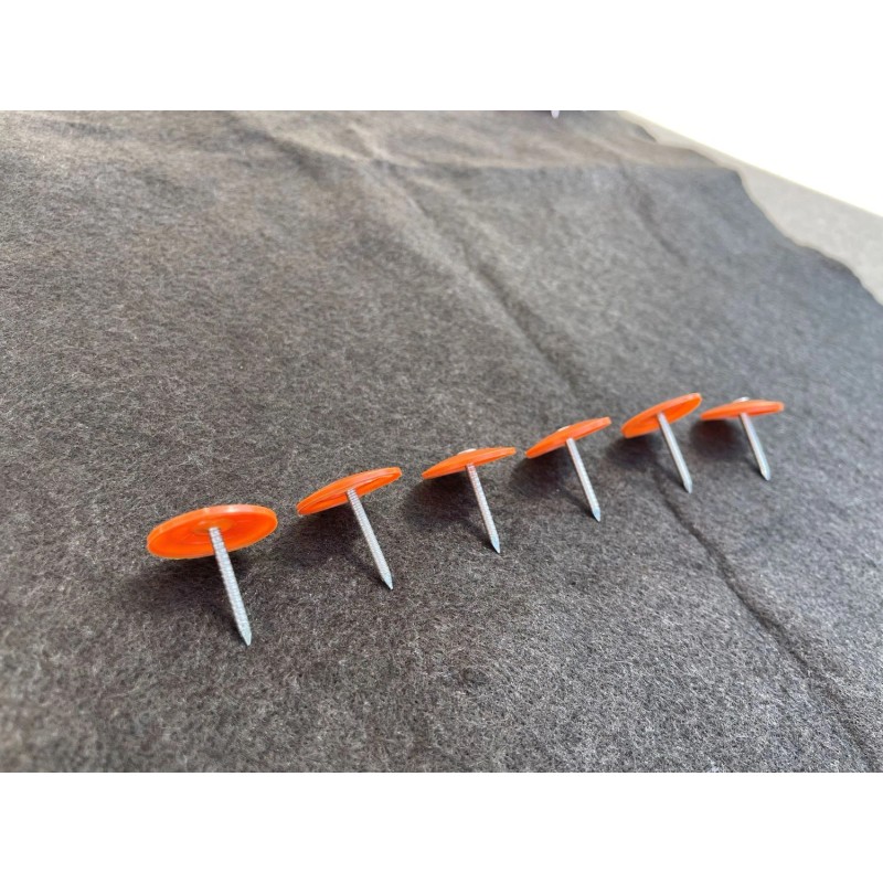 Sandbaggy 1" Plastic Cap Roofing Nails - Ring Shank, Electro