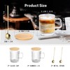 Anhow 2 Cappuccino Cups, 350 ml Latte Macchiato Glasses, Vertical
