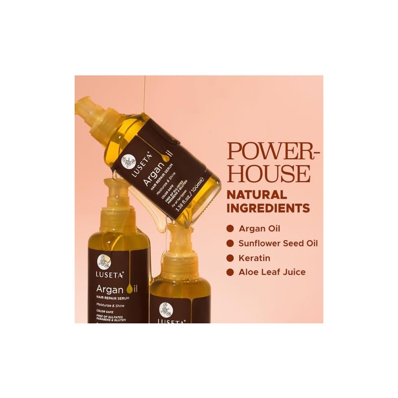 Luseta Beauty Argan Oil, 3.9 Ounce
