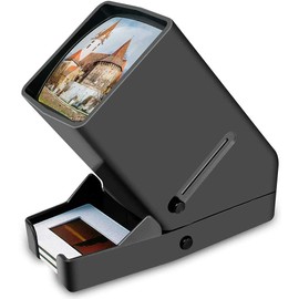 Rybozen 35mm Slide Viewer, 3X Magnification and Desk Top LED Lighted Illuminated Viewing and Battery Operation-for 35mm Slides & Positive Film Negatives(4AA Batteries Included)