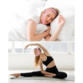 Reusable V Line Lifting Mask with Chin Strap for Sleeping,Adjustable Chin Strap,Jaw Strap,Jawline Shaper,V-Line Mask Chin Up Mask V Shaped Face Mask, Jaw Exerciser,Reusable chin strap