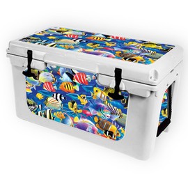 MightySkins (Cooler Not Included) Skin Compatible with RTIC 45 Cooler (2017 Model) - Tropical Fish | Protective, Durable, and Unique Vinyl Decal wrap Cover | Easy to Apply | Made in The USA