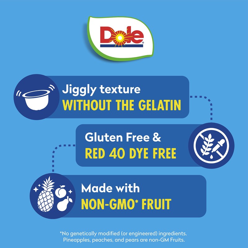 Dole Fruit Bowls Mixed Fruit in Cherry Flavored Gel Snacks,