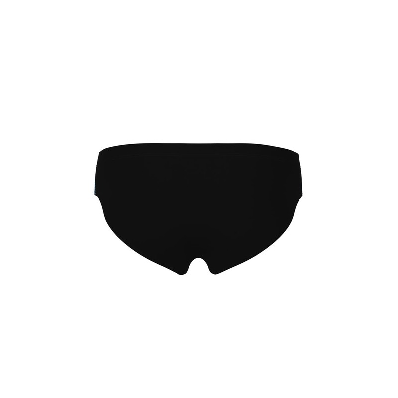 Arena Mens Graphic Swim Briefs, Black-Turquoise, 36 EU