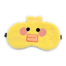 Cute Animal Eye Masks, Soft Plush Fluffy Sleeping Eye Cover, Blindfold, Assorted Designs (Yellow Duck)