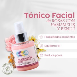 Vemare Cosmetics Tónico Facial Rosas Con Hamamelis Y Benjuí 100 ml