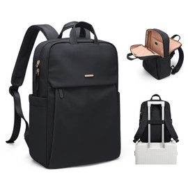 GOLF SUPAGS Women Laptop Backpack Fits 15.6 Inch Notebook Casual Daypack Everyday Bag for Work Travel College Backpack Book Bags (Black)