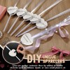Tujoe 100 Pcs Wedding Sparklers Heart Shaped LED Glow Sticks