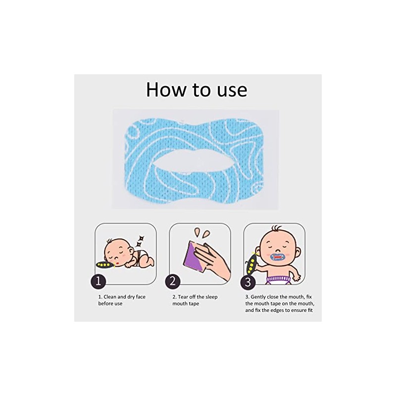 Jiawu Tiras para Dormir 30Pcs, Cintas Bucales para Niños para