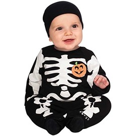 Infant Black Skeleton Fancy Dress Costume - black - black