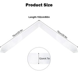 Gvhntk Unisex Plain Graduation Stole Honor Satin Sash Adult Students 60" Long