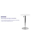 Flash Furniture 23.75'' Round Adjustable Height White Wood Table (Adjustable