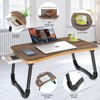 Zapuno Foldable Laptop Bed Table Multi-Function Lap Bed Tray Table