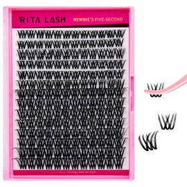 RRITALASH Lash Clusters DIY Cluster Lashes Individual Lashes Clusters Eyelash Extensions Wispy Fluffy Lash Extension False Eyelashes Thin Invisible Lash Band(WL2-5,10-18mm)