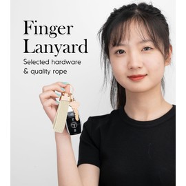 SENLLY Car Keychain, Stretchy Key Holder, Original Elastic Anti-Drop Design Finger Lanyard Strap