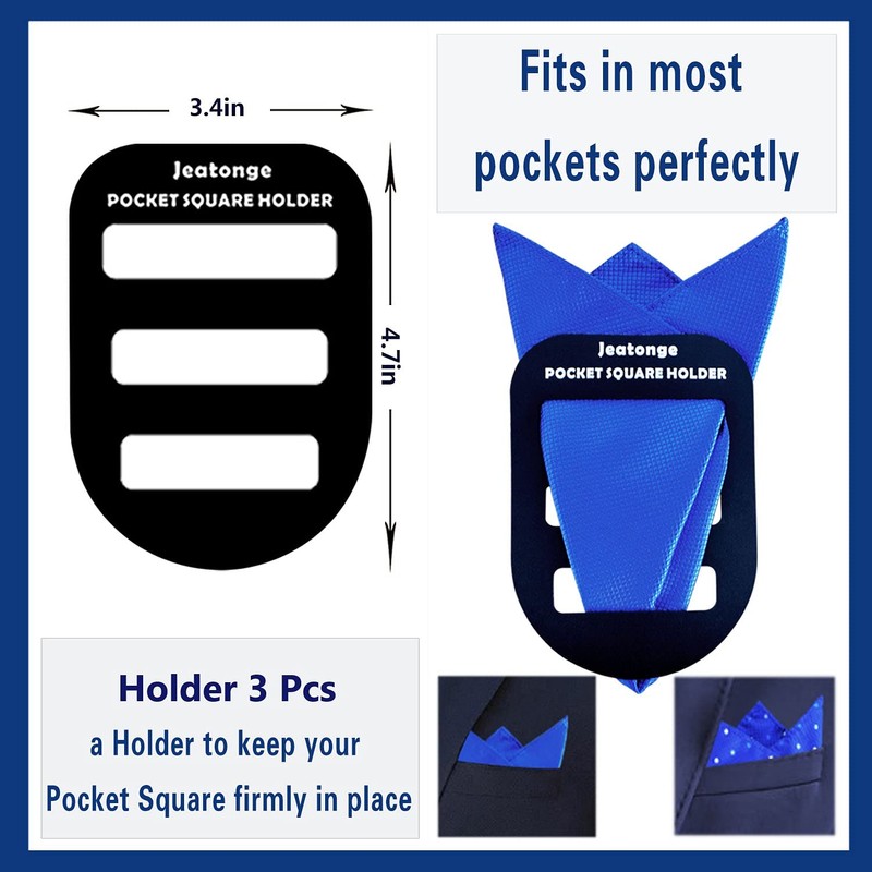 Jeatonge Pocket Square Holder Keeper Organizer Pocket Squares for Men