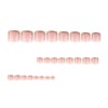 Gold French Tip Press on Toenails Short Square Fake Toenails