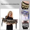 TRIMODI Women's Belly Dance Hip Scarves Performing Glittering Sequined Coins