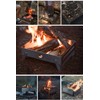 CAMPINGMOON Portable Charcoal Grill Fire Pit Small Stainless Steel for