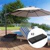 Outsunny 2PCS Patio Umbrella Base Weight Bag, Umbrella Stand Weights
