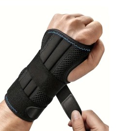 JIEYUCHU Handgelenkstütze, Komfort Handgelenk Bandagen, Verstellbare Bandage Handgelenk für Reduzierte Arthritis Karpaltunnel Druck und Maushand, Linke Hand