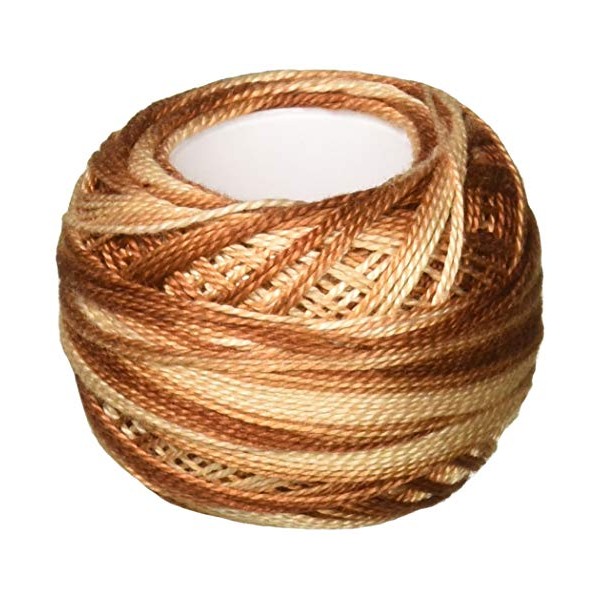 DMC Pearl Cotton Ball Size 8 87yd, Variegated Tan/Brown