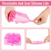 30 Pieces Silicone Stretch Lids Rectangle Reusable Silicone Lids Microwave