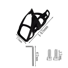 Changyeah Bike Water Bottle Holder,2-Pack Cycling Bottle Cage Ultralight pc Durable Cup Holder,Fiber Bicycle Water Bottle Holder Lightweight,for Cycling(black)