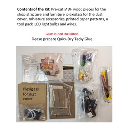 Cool Beans Boutique Miniature DIY Dollhouse Kit Wooden Japanese Takoyaki Shop with Dust Cover - Architecture Model kit (English Manual) (Japanese Takoyaki Shop)