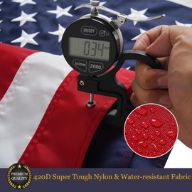 Homissor US Flag 4x6 Heavy Duty Outdoor Made in USA American Flags 420D Tough Nylon Long Lasting for Outside High Winds