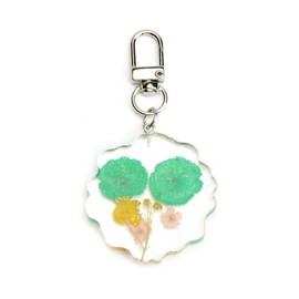 MUCOOS Dried Flower Keychain Pressed Flower Keycharms Cute Wildflower Keyring for Women Unique Floral Keychains