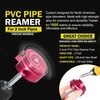Premium 2-Inch PVC Pipe Reamer with 3/8-Inch Hex Shaft-2" Head