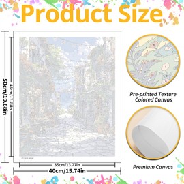 Landscape Paint by Numbers for Adult, Scenery Paint by Numbers Kit for Adults Beginners, DIY Acrylic Paint by Number on Canvas for Home Wall Art Decor(16x20 Inch)