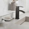 SOLVEX Bathroom Faucet Brushed Chrome Single Handle Brass Bathroom Sink