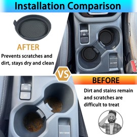 CIMOF Center Console Liner Fits Subaru Forester Accessories 2025, Cup Holder Mat, Charging Anti-Slip pad, Silicone Protective Interior, Dust-Free Trim, Custom Rubber Decoration Insert (3pcs, Black)