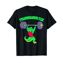 Tyrannosaurus Flex Gym Fitness Saying Bodybuilder Men's T-Shirt, black