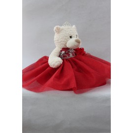 Kinnex Collections by Amanda 20inch Quince Anos Quinceanera Last Doll Teddy Bear with Dress (Centerpiece) B16631-14 (Red1)