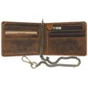 VISCONTI Leather Biker Wallet with Security Chain RFID Plus Tap