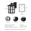KDG Black Outdoor Waterproof Modern Patio Wall Light Fixtures Set