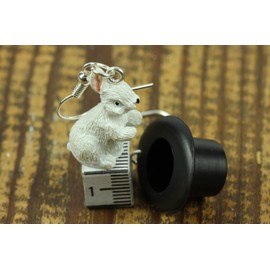 Rabbit and Hat Earrings Miniblings Magic Magician Trick Rabbit from The Cylinder