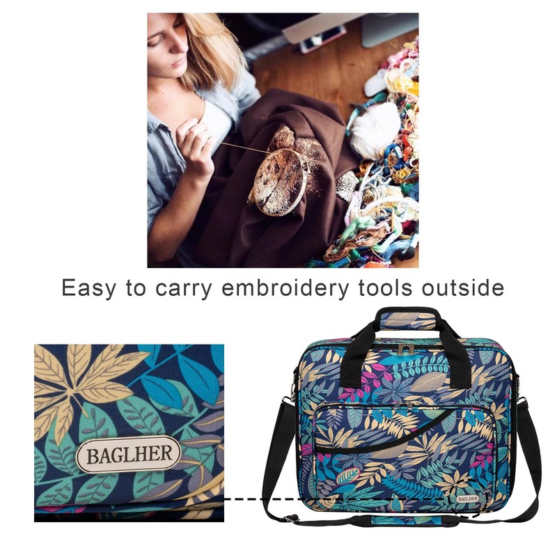 BAGLHER Cross Stitch & Embroidery Organizer Bag - Large Portable